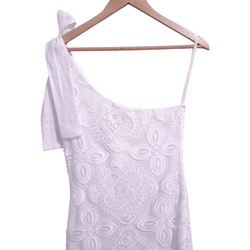 WAIMARI Manglar White Lace Maxi Dress S Resort Wear Bridal Shower Bachelorette - Picture 12 of 16